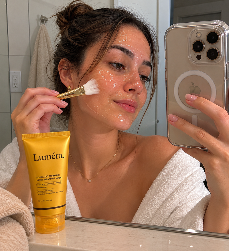 mirror selfie but make it skincare 😅